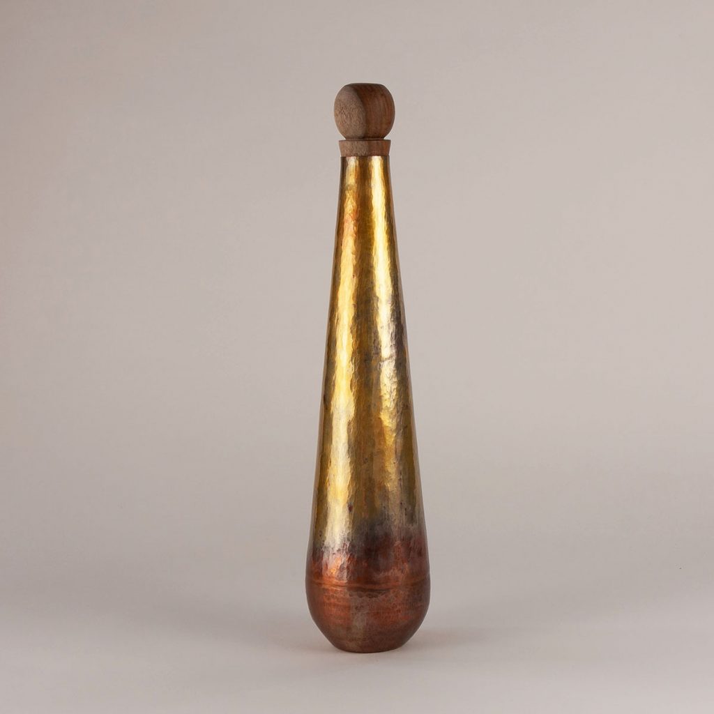 Hand-hammered copper - Mele bottle Natural small - Kathika